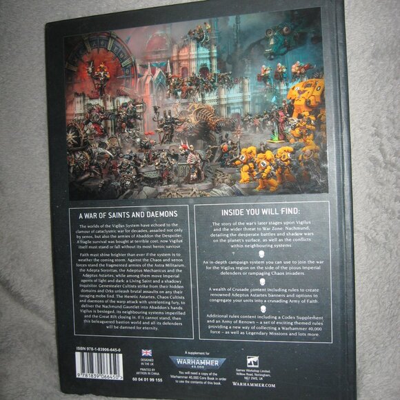Warhammer Hardcover Book 40,000 40K War Zone Nachmund: Vigilus Alone 2409A7 - Picture 2 of 11